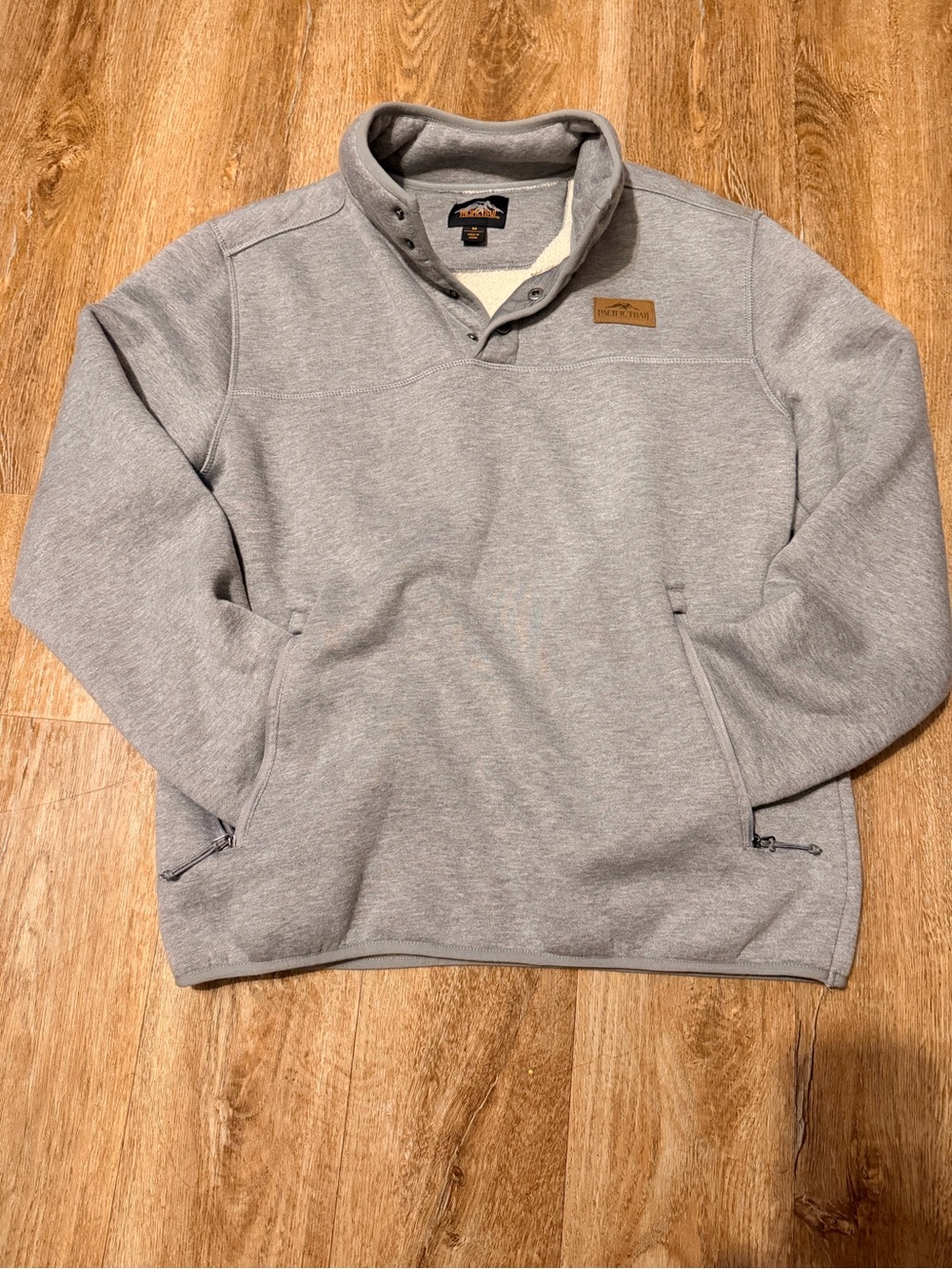 Pacific Trail Men's Heather Gray Quarter-Snap Pullover Sweater